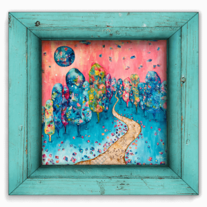 Woods of Whimsy, mixed media artwork by Kylee