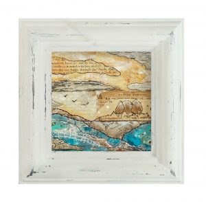 Cloudy Morning, an acrylic and mixed media artwork.